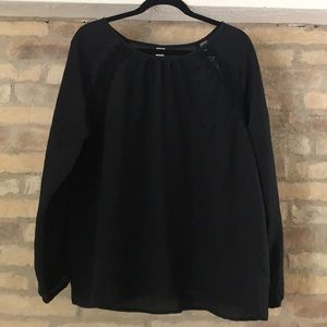 Old Navy XL black polyester blouse